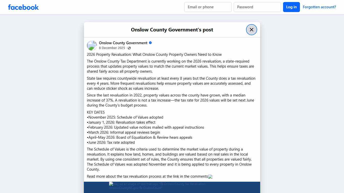 2026 Property Revaluation: What... - Onslow County Government Facebook