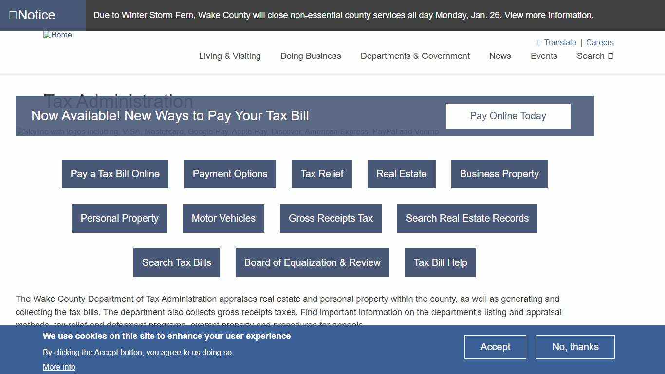 Tax Administration Wake County Government
